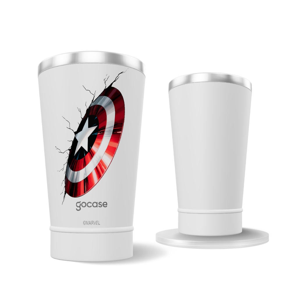 Copo Térmico - Marvel - Escudo Capitão América