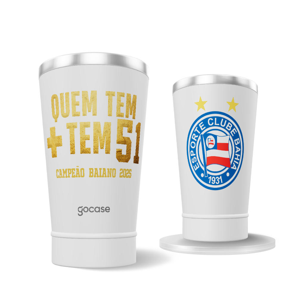 Copo Térmico Cerveja Bahia - Campeão Baiano