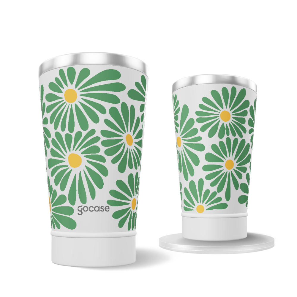Copo Térmico - Matisse - Margaridas Verdes