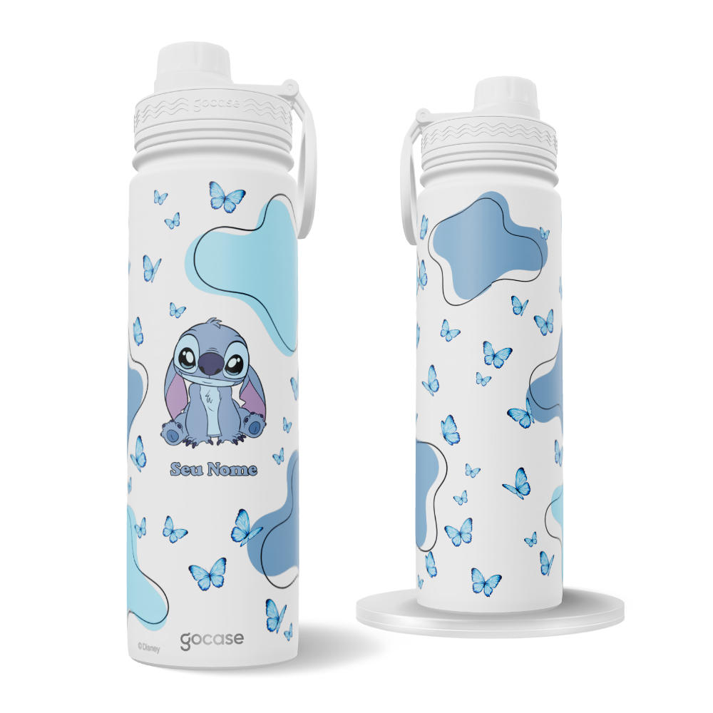 Garrafa Térmica Fresh + Ebook - Stitch Butterfly