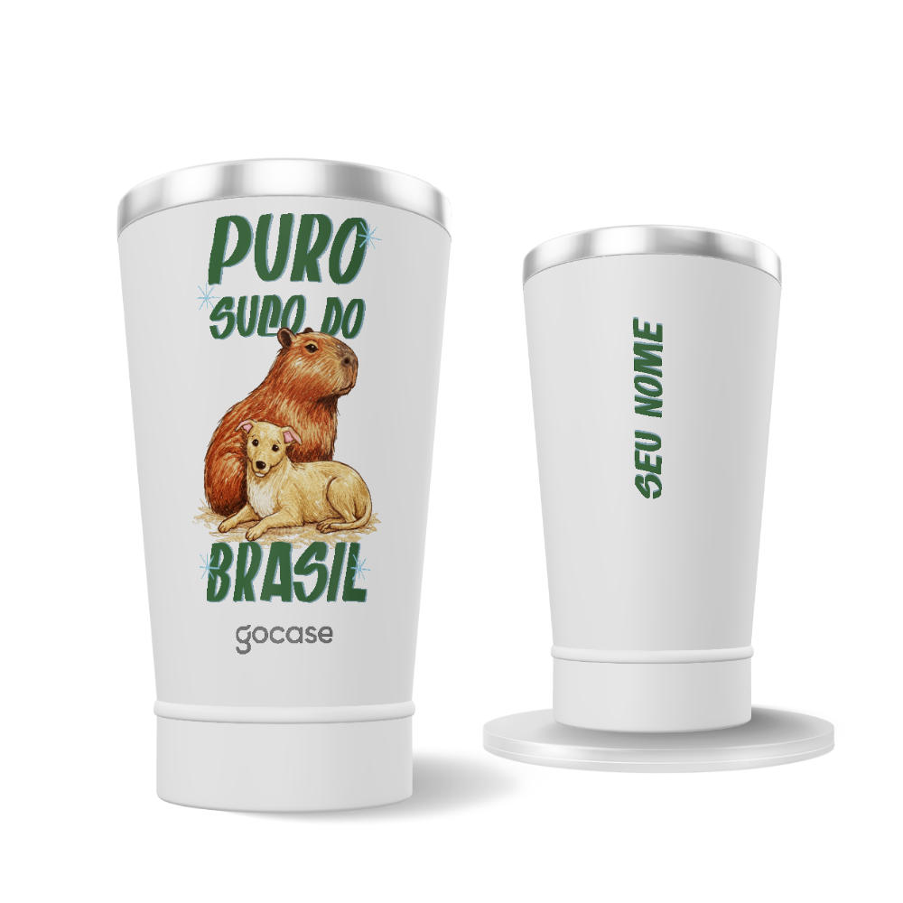 Copo Térmico - Puro Suco do Brasil - Capivara e Caramelo