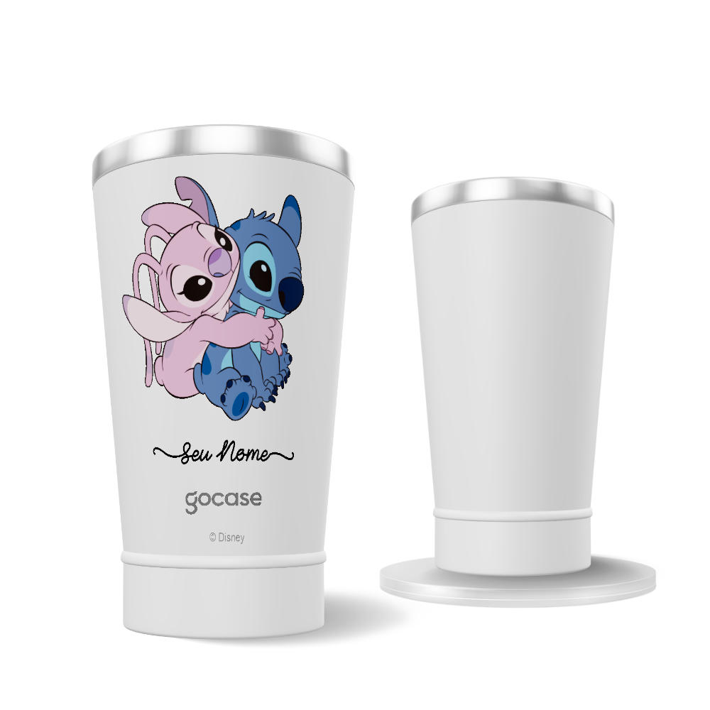 Copo Térmico + Ebook - Stitch e Angel
