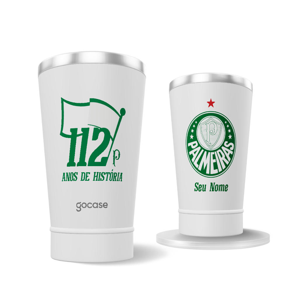 Copo Térmico Cerveja - Palmeiras - 112 Anos Flag