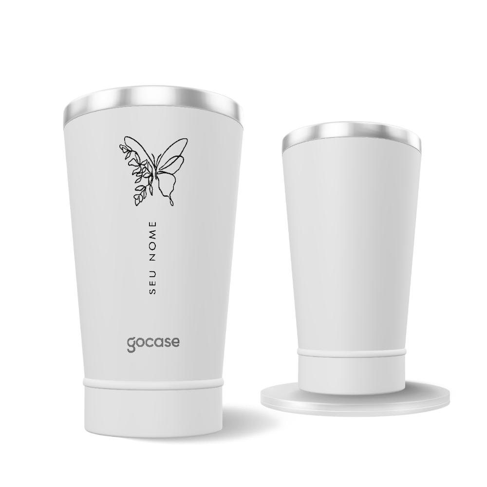 Copo Térmico - Borboleta Botânica