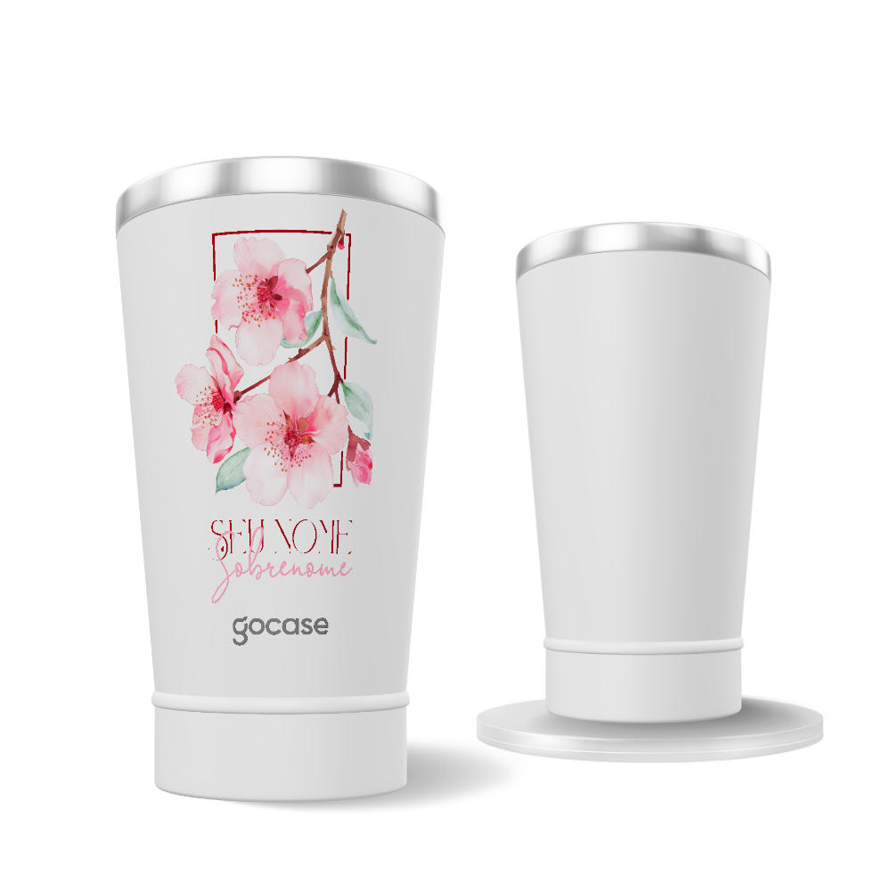 Copo Térmico + Ebook - Retrato Sakura