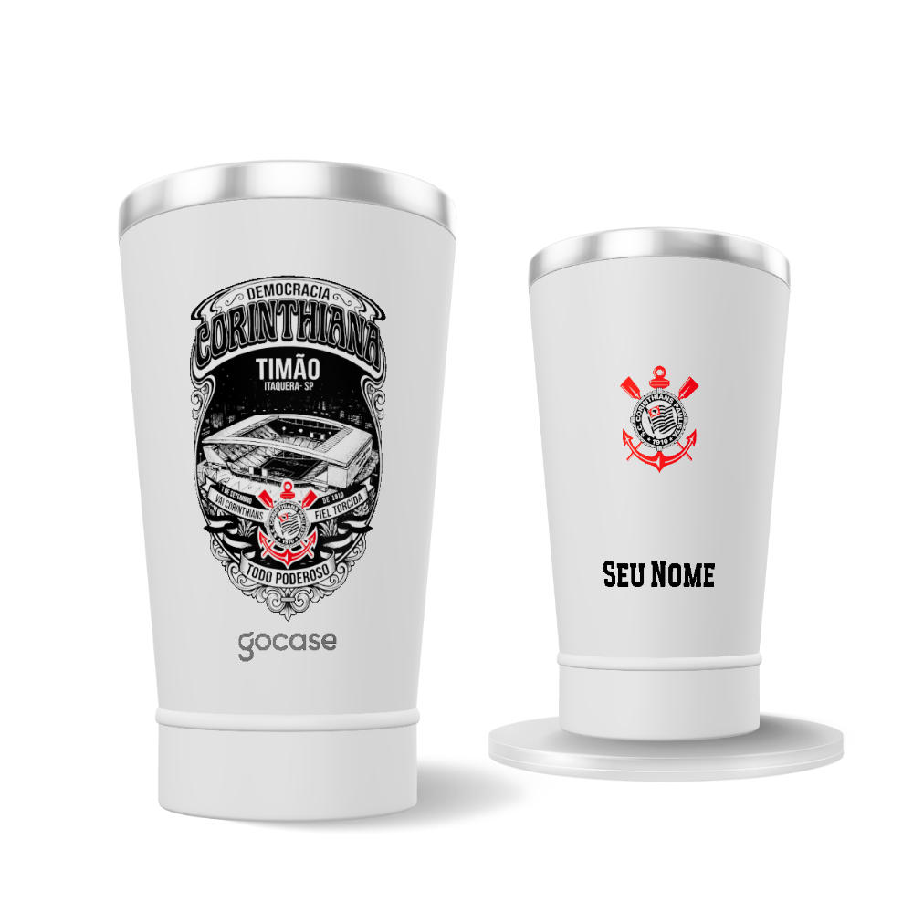 Copo Térmico Cerveja - Corinthians - São Jorge Raízes Imortais