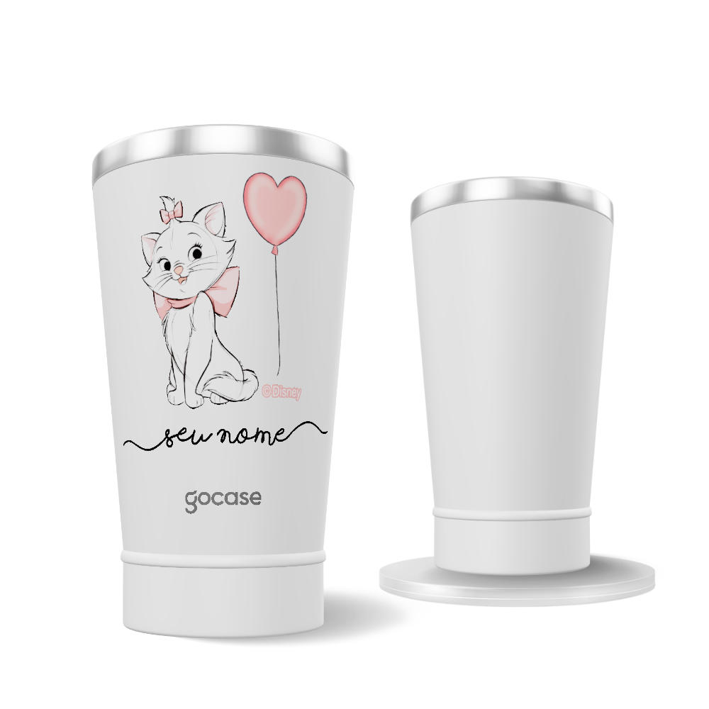 Copo Térmico + Ebook - Gatinha Marie - Coração