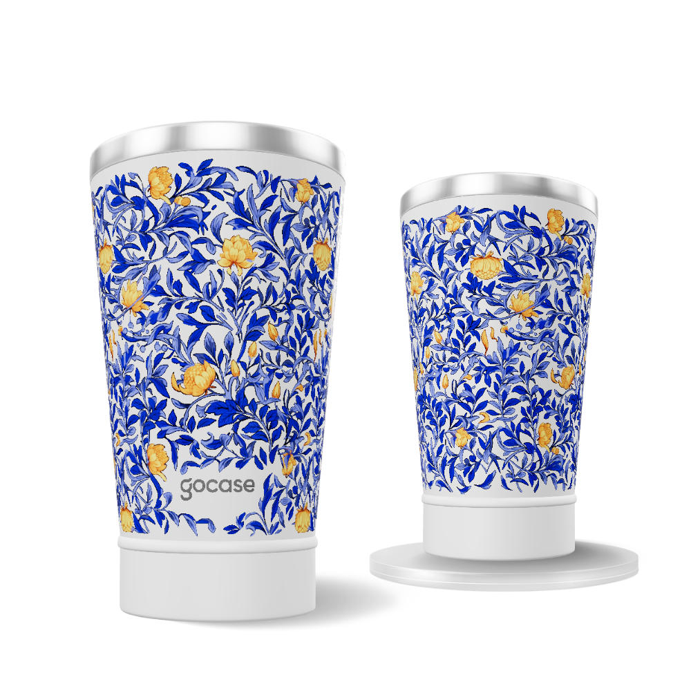 Copo Térmico - Floral de Volutas