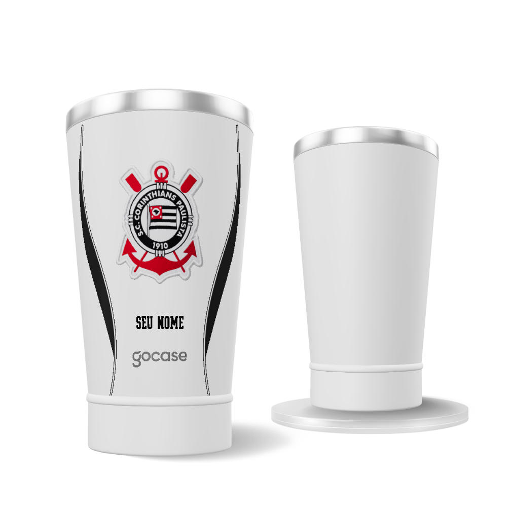 Copo Térmico Cerveja - Corinthians - Uniforme 1 2026 - Escudo