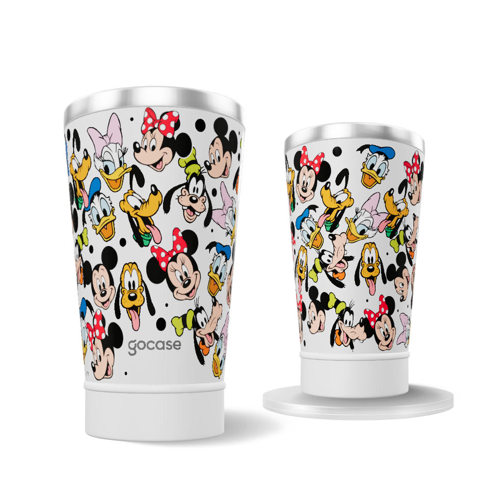 Copo Térmico - Mickey e Amigos - Patches de Rostinhos
