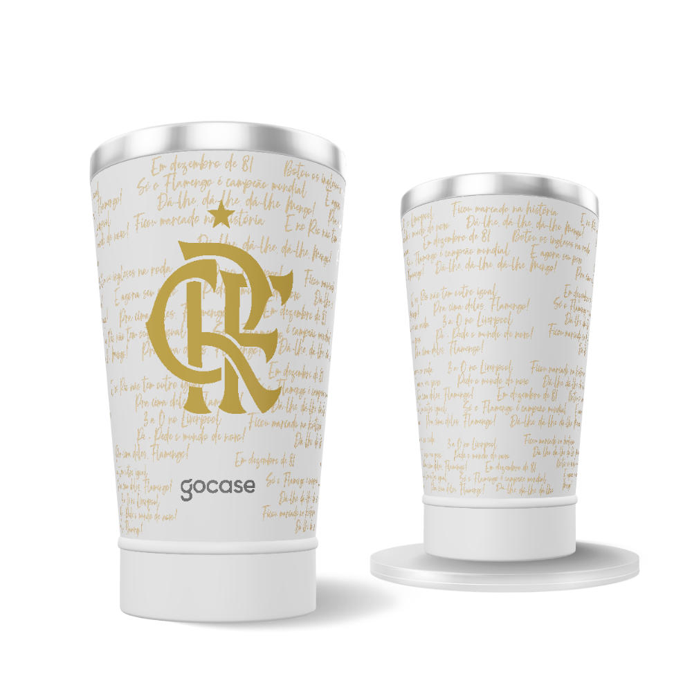 Copo Térmico Cerveja - Flamengo - Escudo Vintage 360º