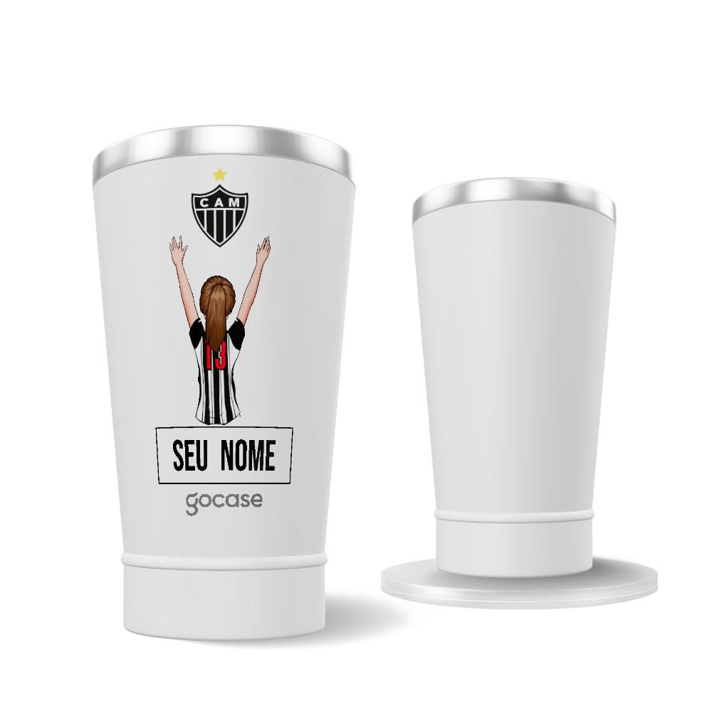 Copo Térmico Cerveja + Ebook - Atlético Mineiro - Garota Alvinegra