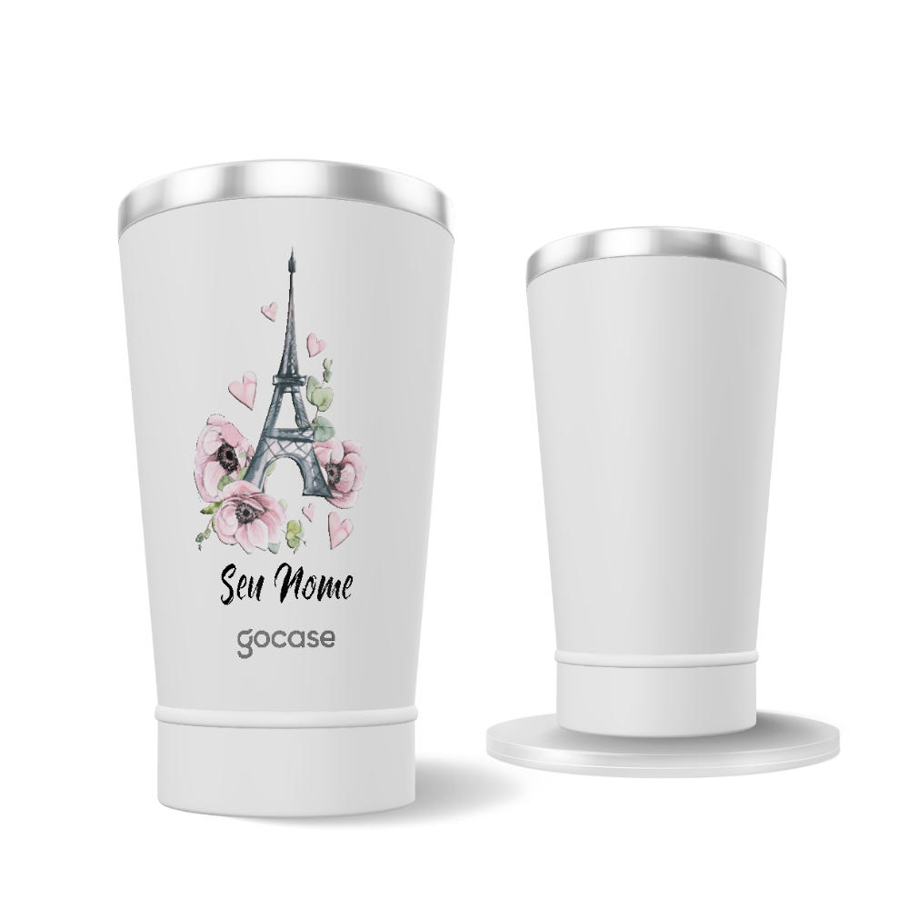 Copo Térmico + Ebook - Flores de Paris