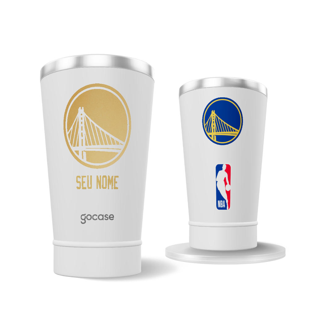 Copo Térmico + Ebook - Golden State Warriors - Escudo Dourado Copo Térmico + Ebook - Golden State Warriors - Escudo Dourado