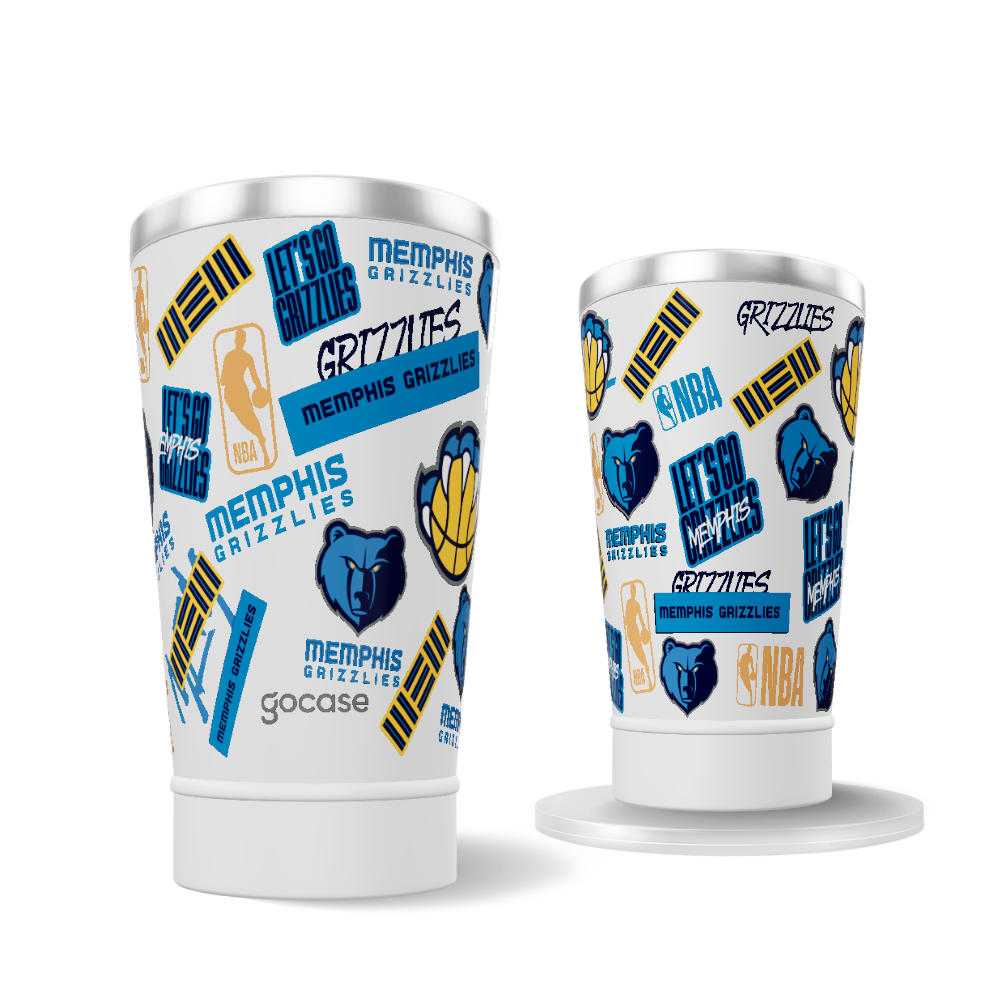 Copo Térmico + Ebook - Memphis Grizzlies - Colagem Copo Térmico + Ebook - Memphis Grizzlies - Colagem