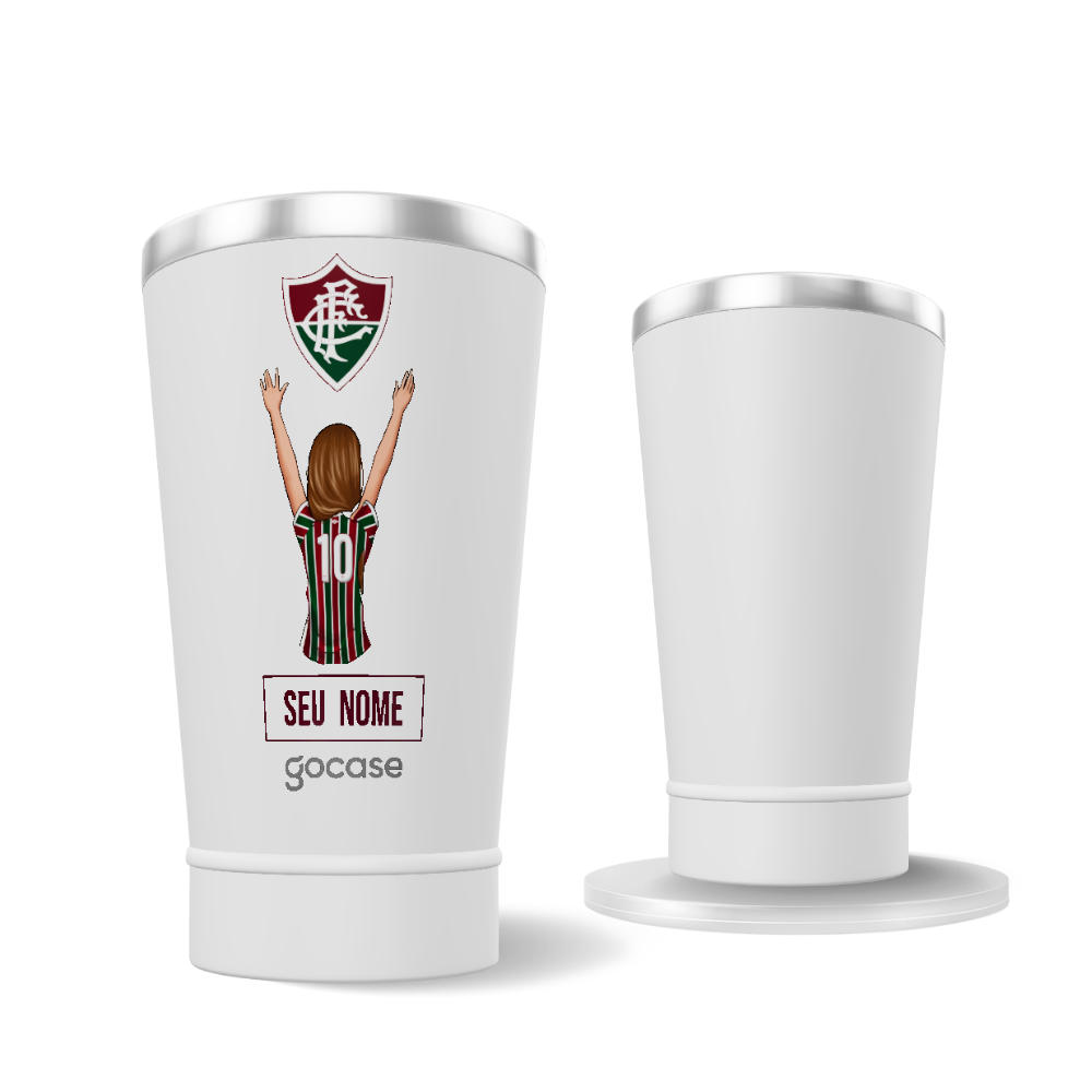 Copo Térmico Cerveja - Fluminense - Garota Tricolor