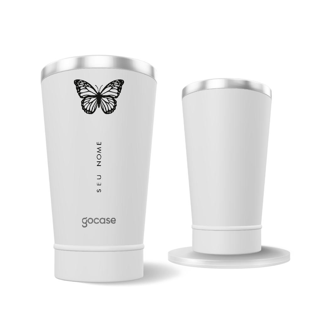 Copo Térmico + Ebook - Borboleta Minimalista