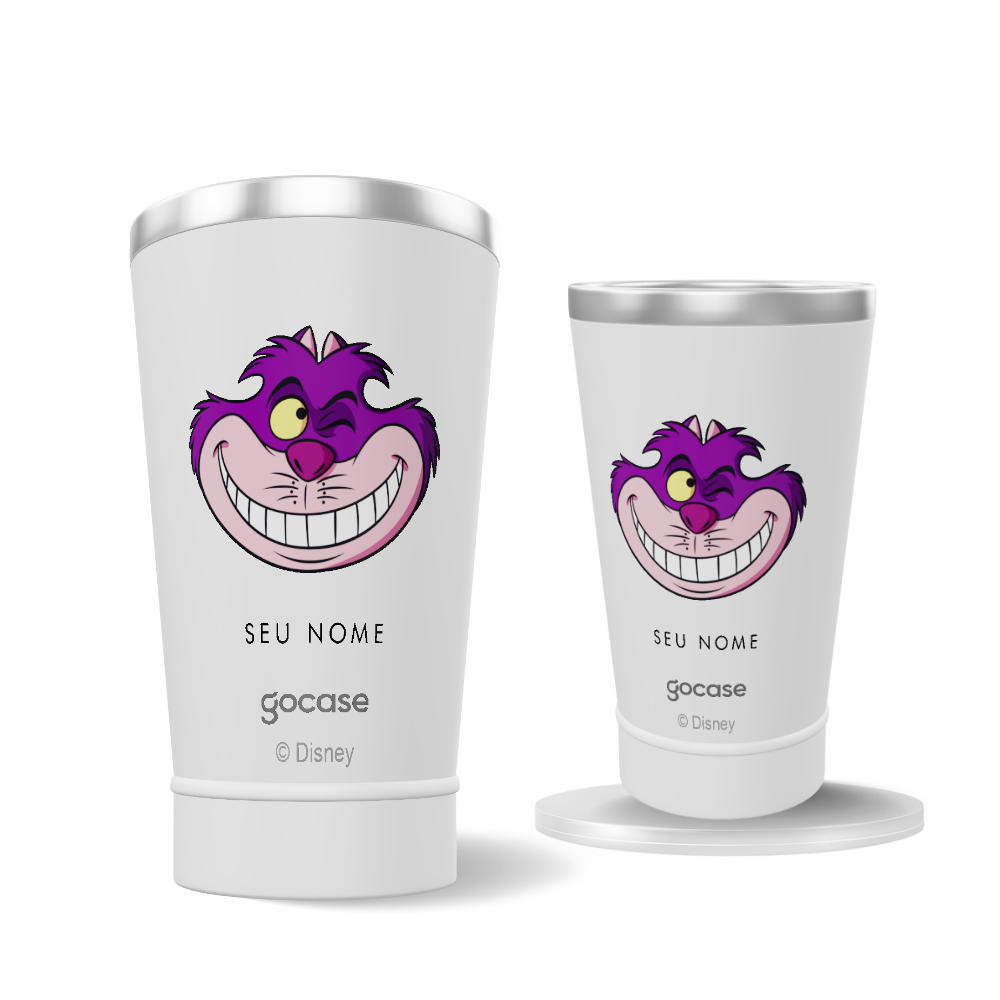 Copo Térmico + Ebook - Gato de Cheshire Rostinho