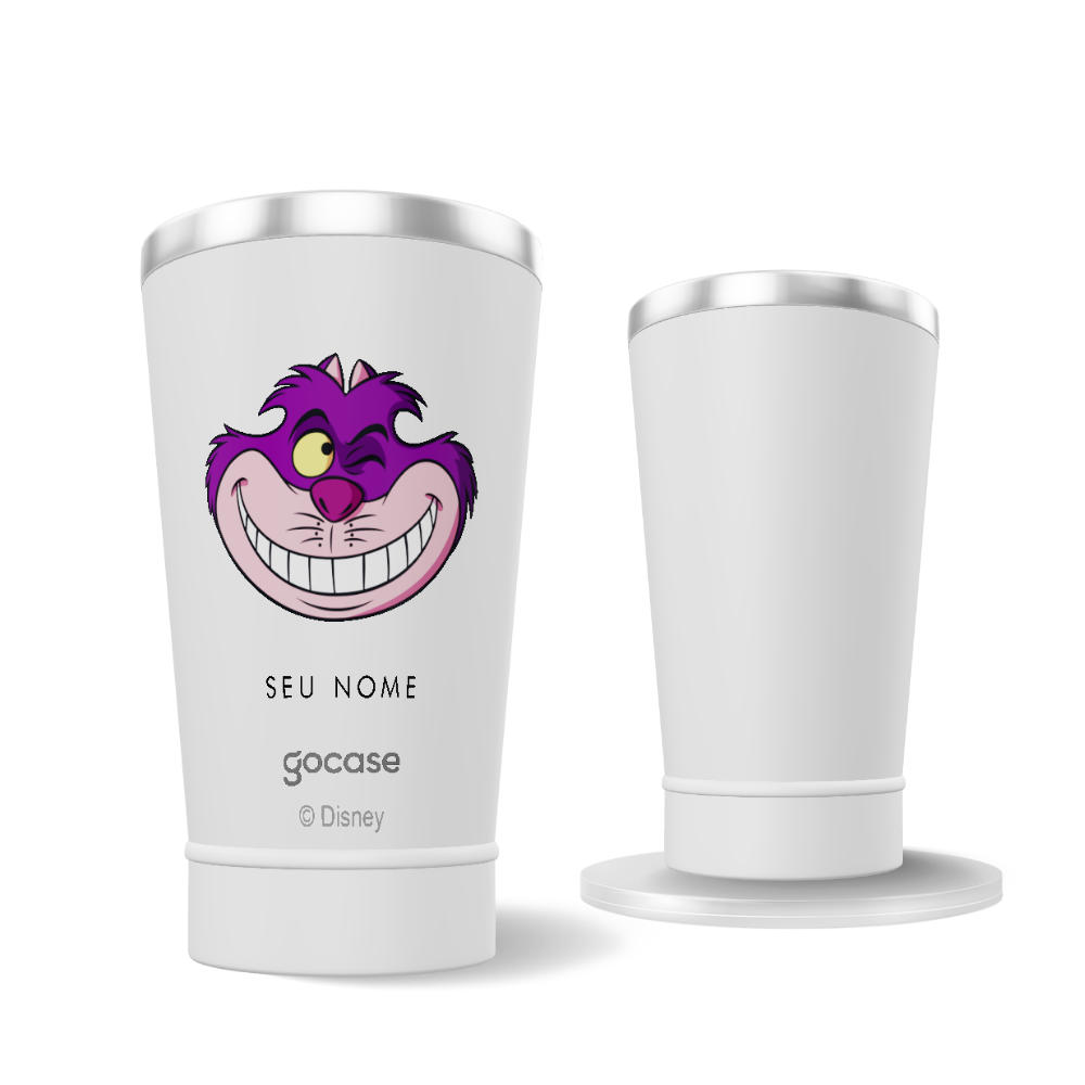 Copo Térmico + Ebook - Gato de Cheshire Rostinho