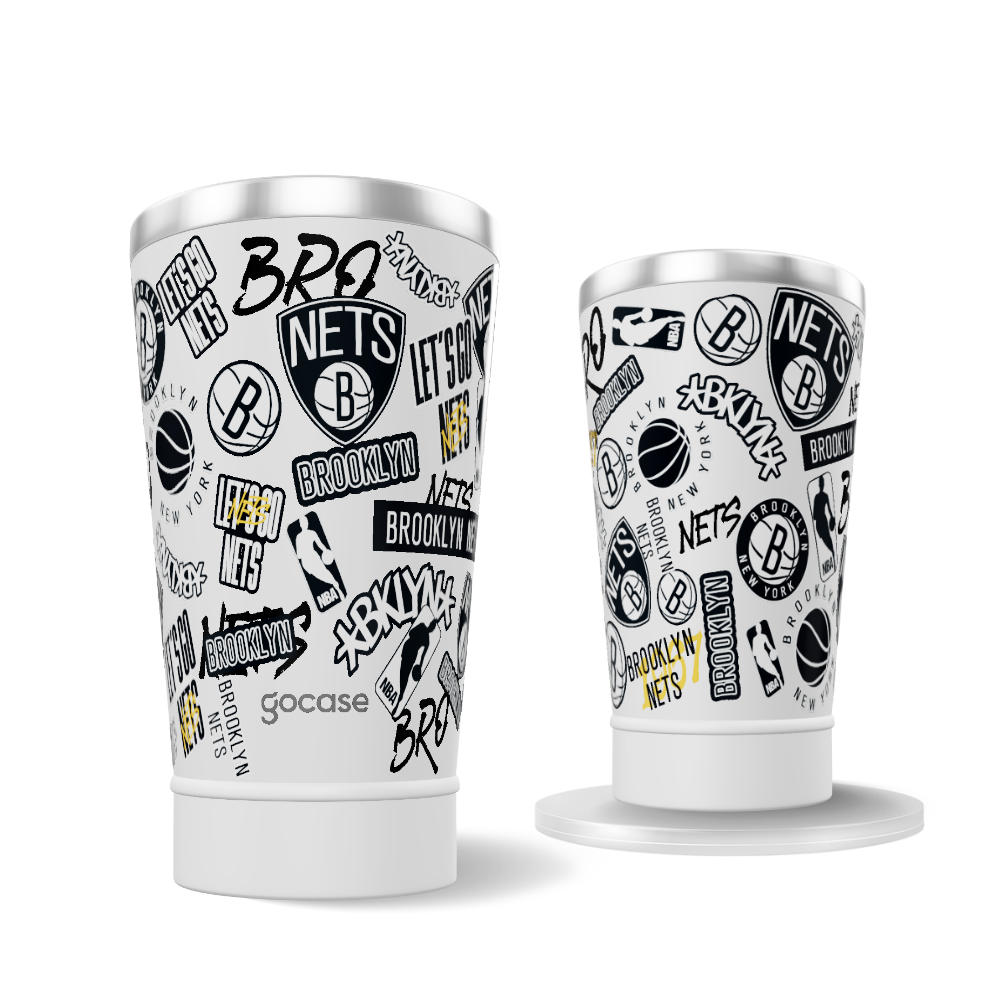 Copo Térmico + Ebook - Brooklyn Nets - Colagem