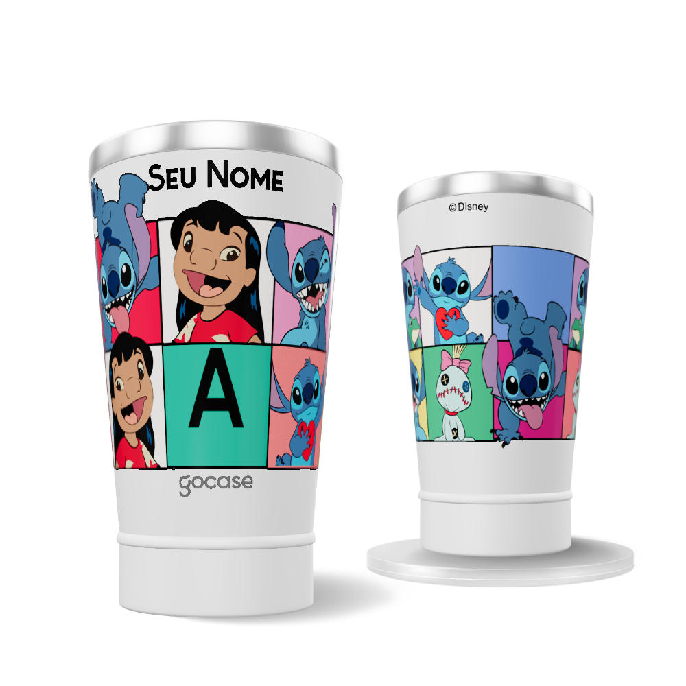 Copo Térmico + Ebook - Quadrinhos Lilo e Stitch