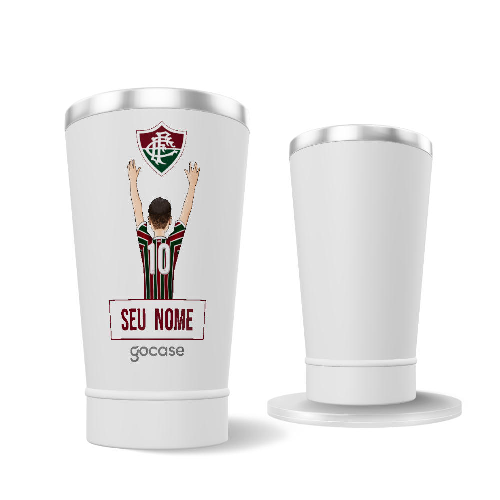 Copo Térmico Cerveja + Ebook - Fluminense - Garoto Tricolor