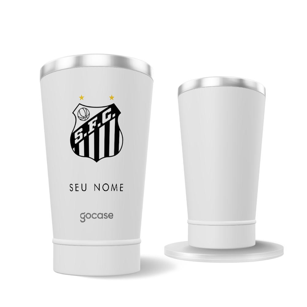 Copo Térmico Cerveja + Ebook - Santos - Escudo