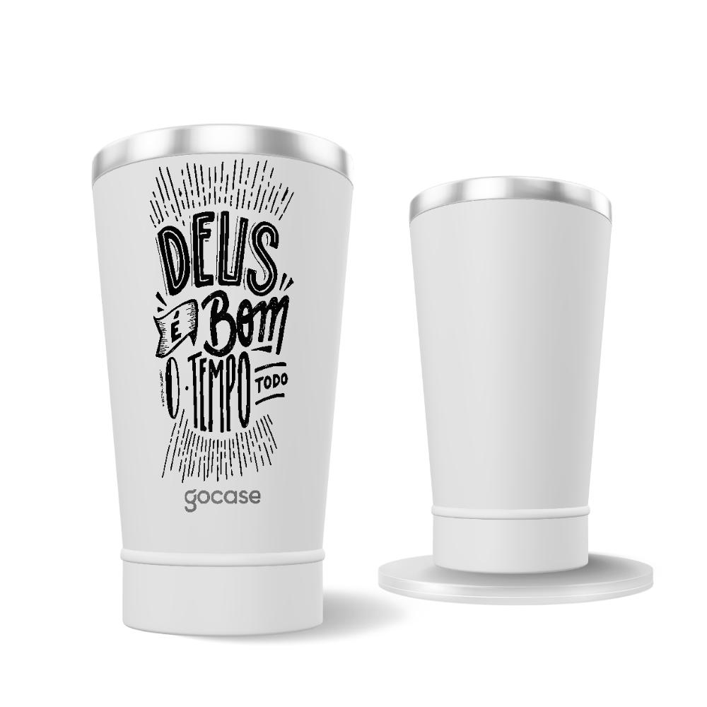 Copo Térmico + Ebook - Deus é Bom
