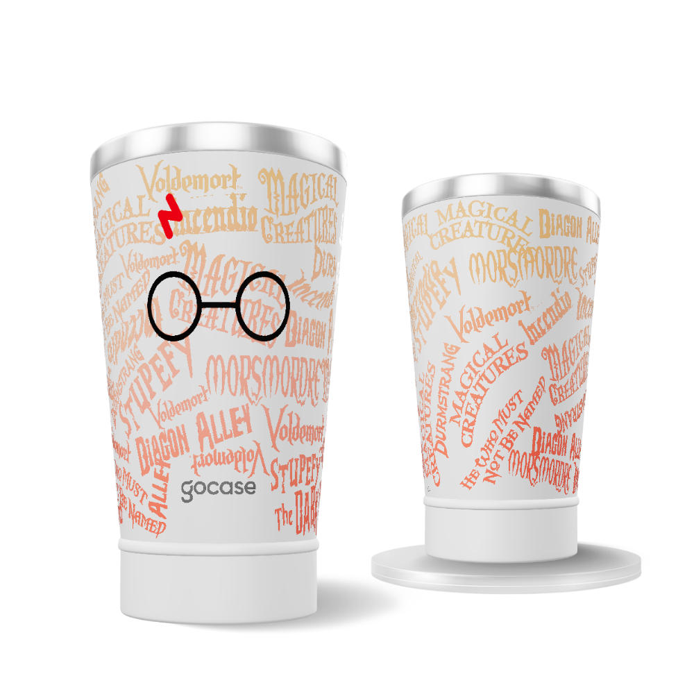 Copo Térmico + Ebook - Harry Potter - Writing Pattern