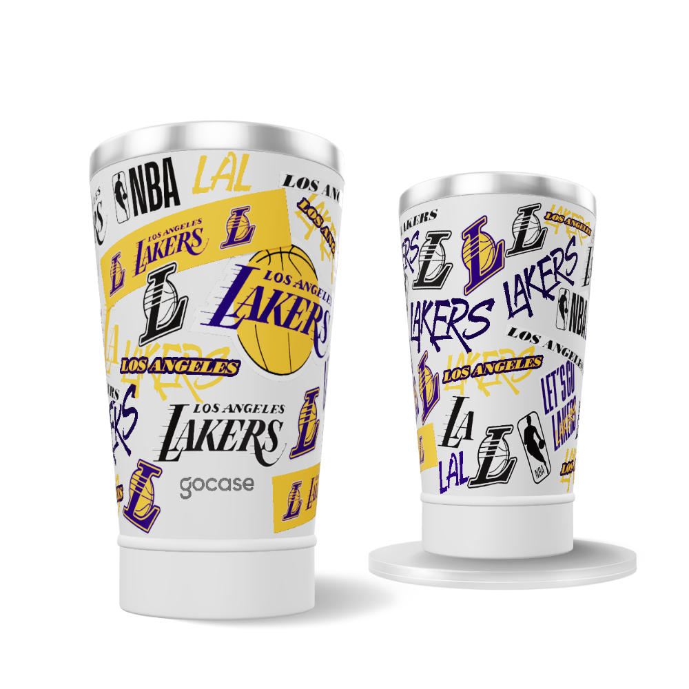 Copo Térmico + Ebook - Los Angeles Lakers - Colagem Copo Térmico + Ebook - Los Angeles Lakers - Colagem