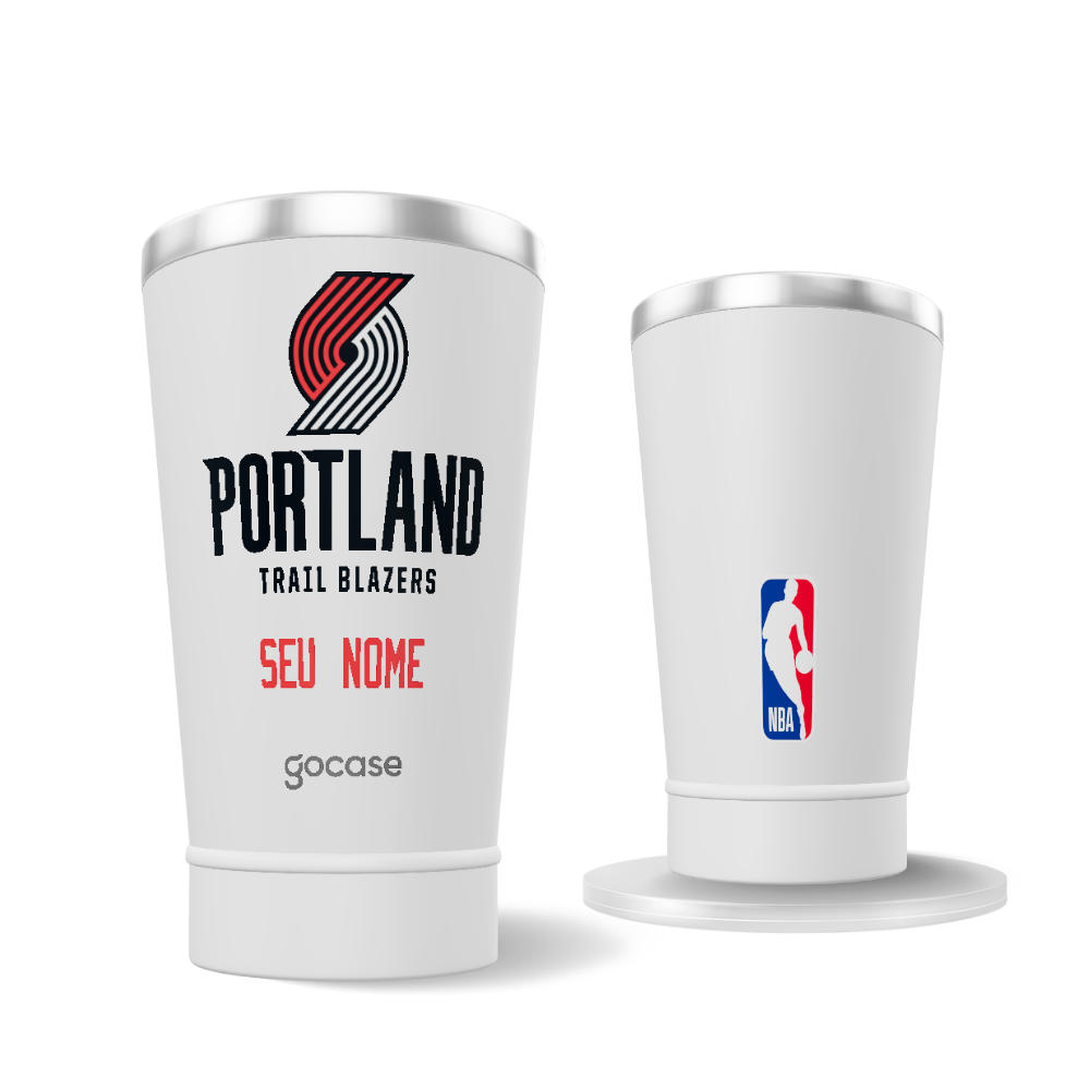 Copo Térmico + Ebook - Portland Trailblazers - Logo
