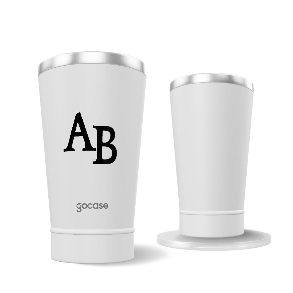 Copo Térmico + Ebook - Iniciais Fancy