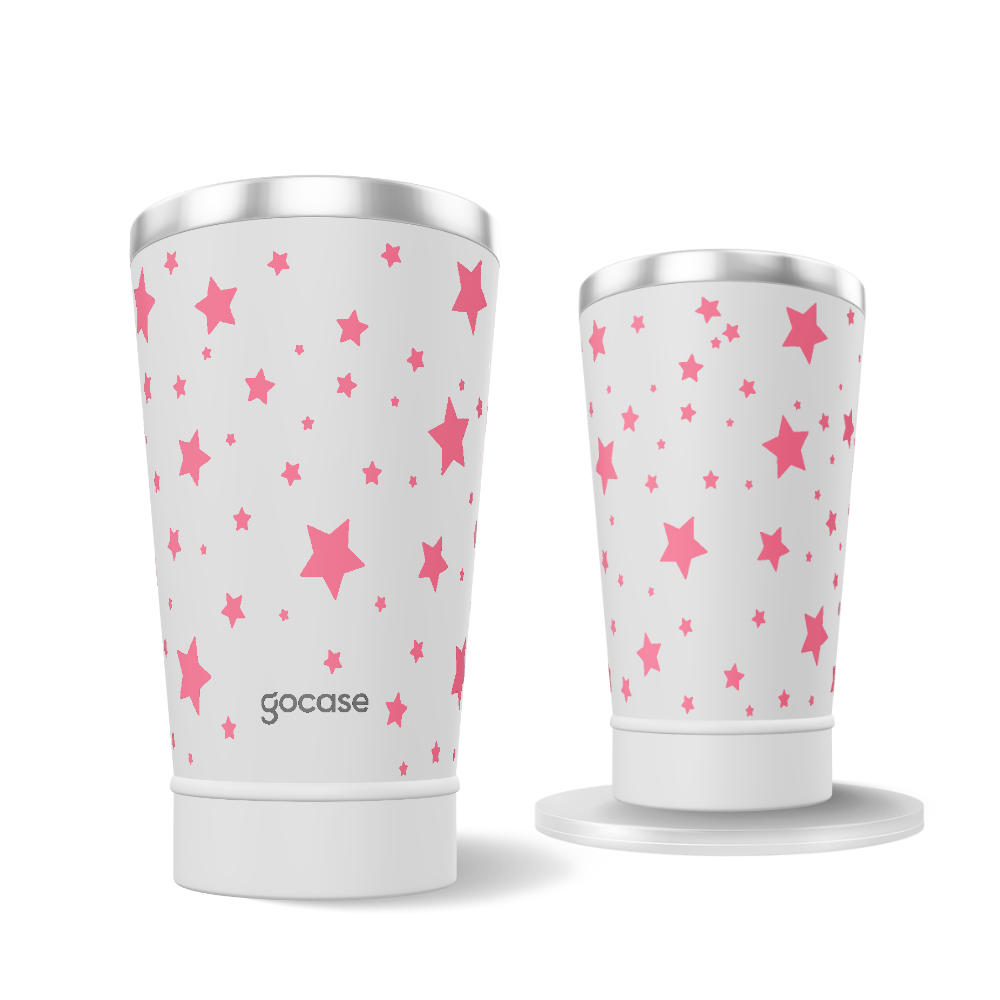 Copo Térmico + Ebook - Stars Pattern