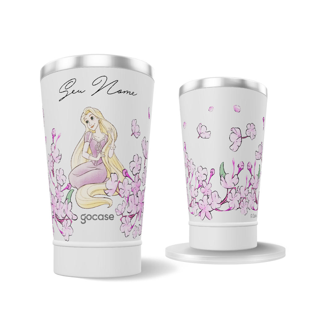 Copo Térmico + Ebook - Rapunzel Classical Rose