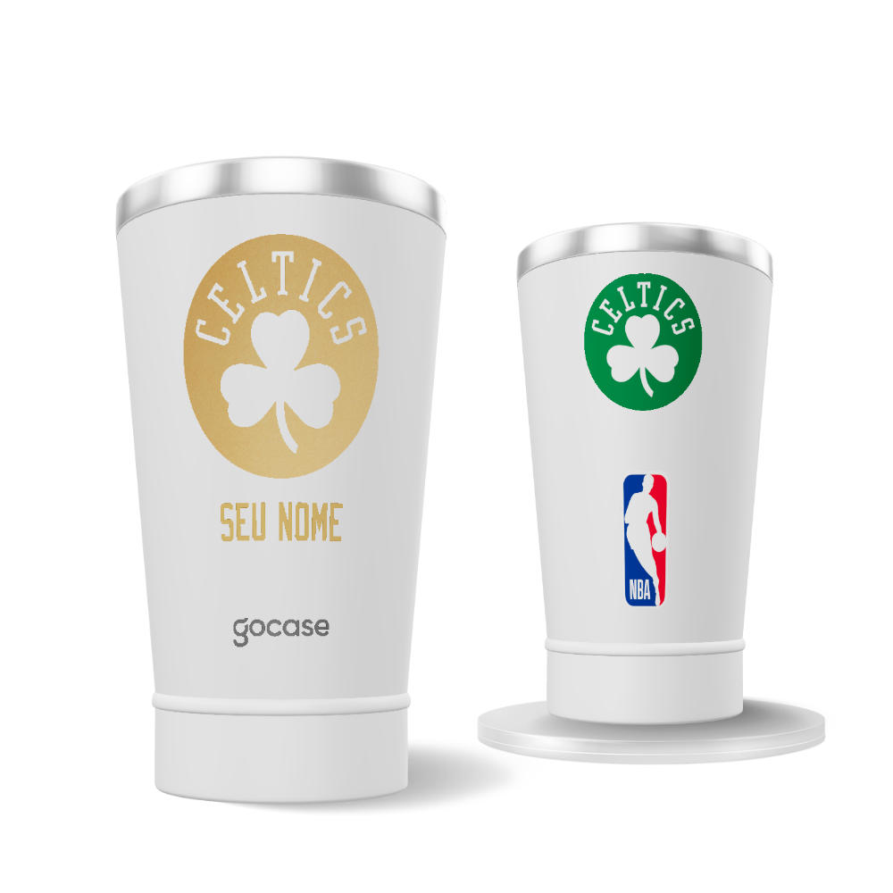 Copo Térmico + Ebook - Celtics Boston - Escudo Dourado