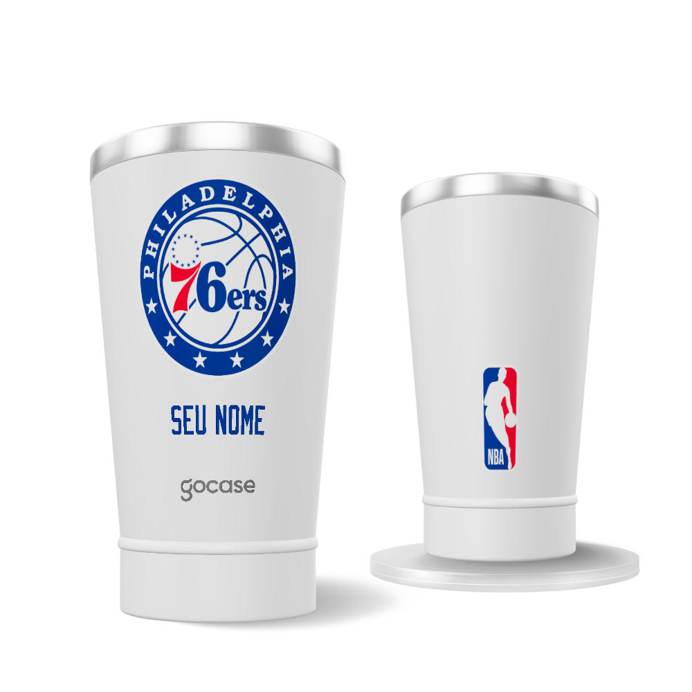 Copo Térmico + Ebook - Philadelphia 76ers - Logo