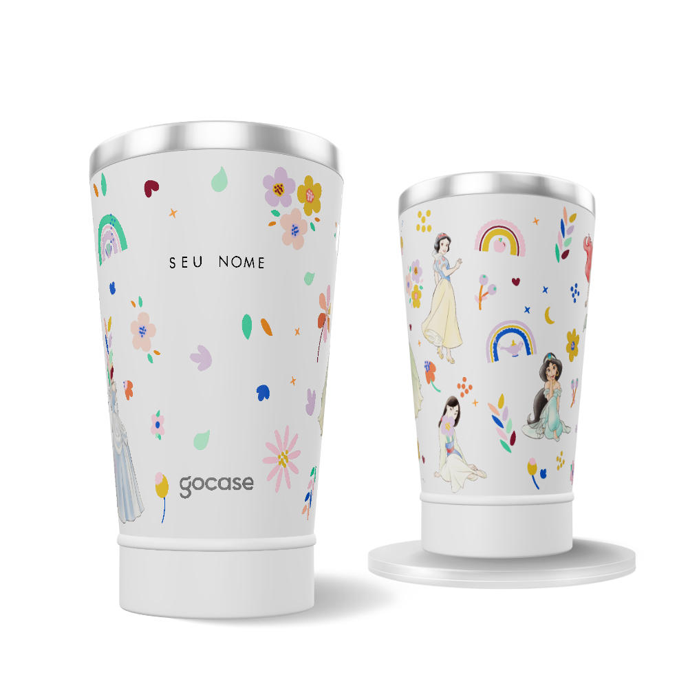 Copo Térmico + Ebook - Princess Garden
