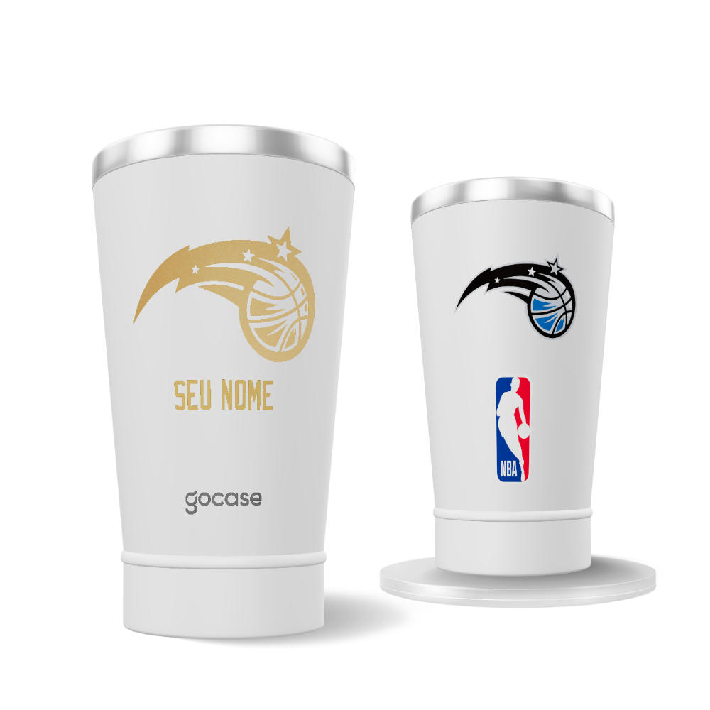 Copo Térmico + Ebook - Orlando Magic - Escudo Dourado