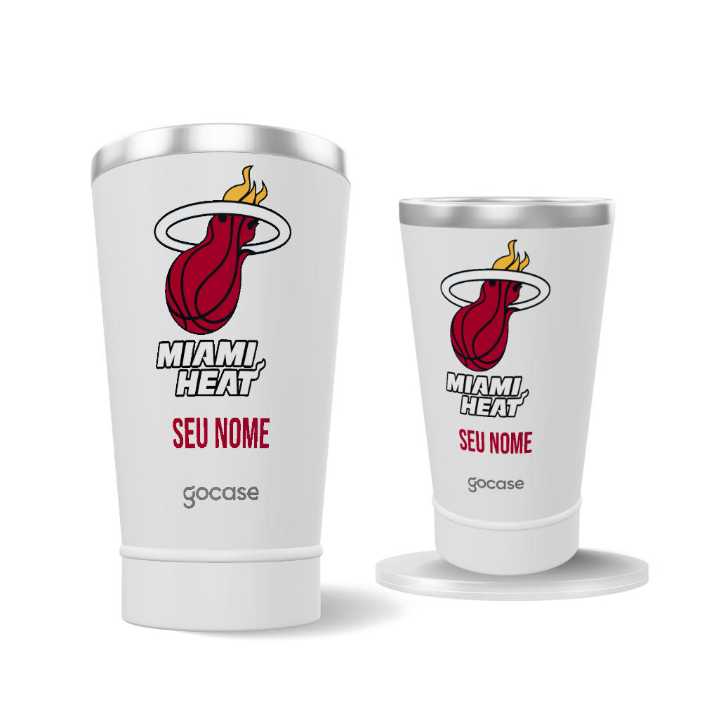 Copo Térmico + Ebook - Miami Heat - Logo Copo Térmico + Ebook - Miami Heat - Logo