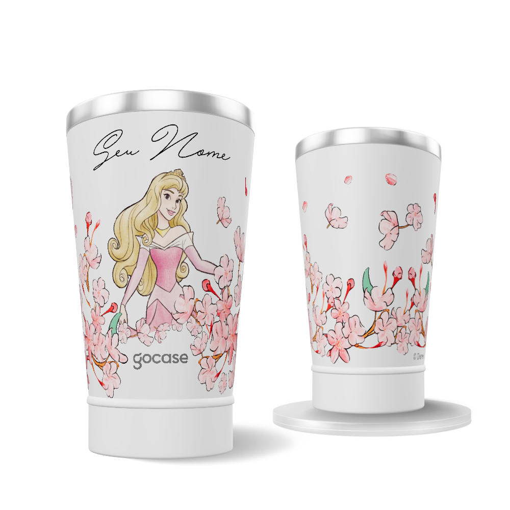 Copo Térmico + Ebook - Aurora Classical Rose