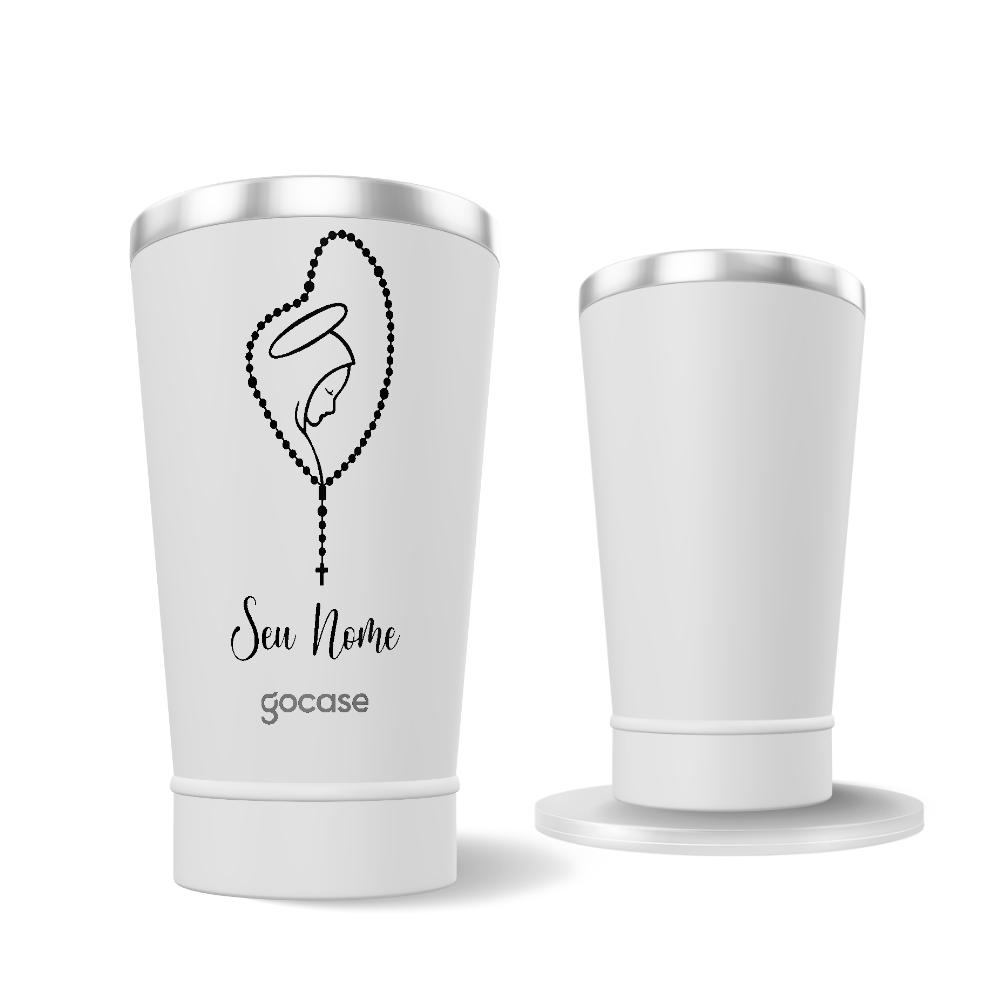 Copo Térmico + Ebook - Mãe Maria - Terço Maria