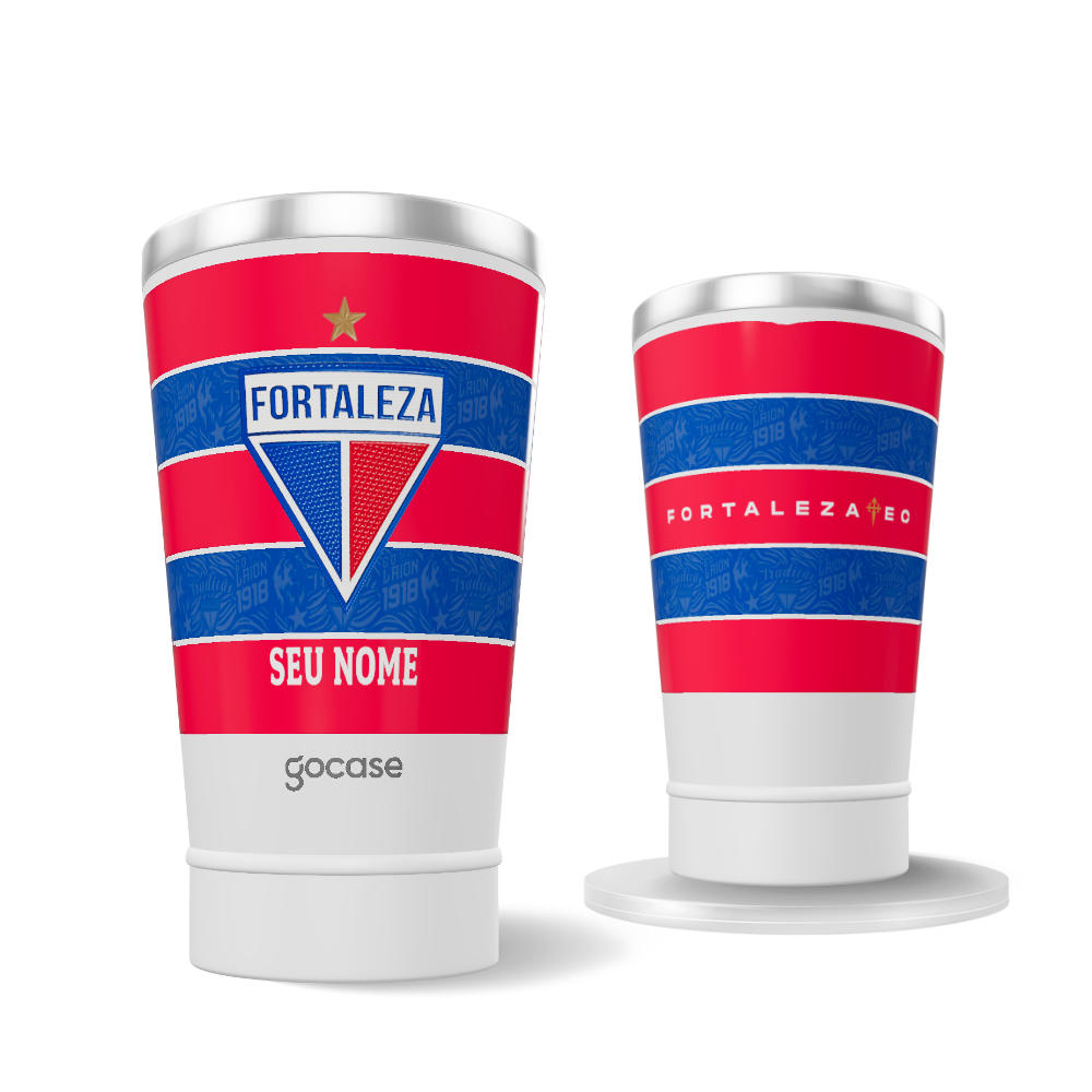 Copo Térmico Cerveja +Ebook - Fortaleza - Uniforme Tradição - 2024 Escudo