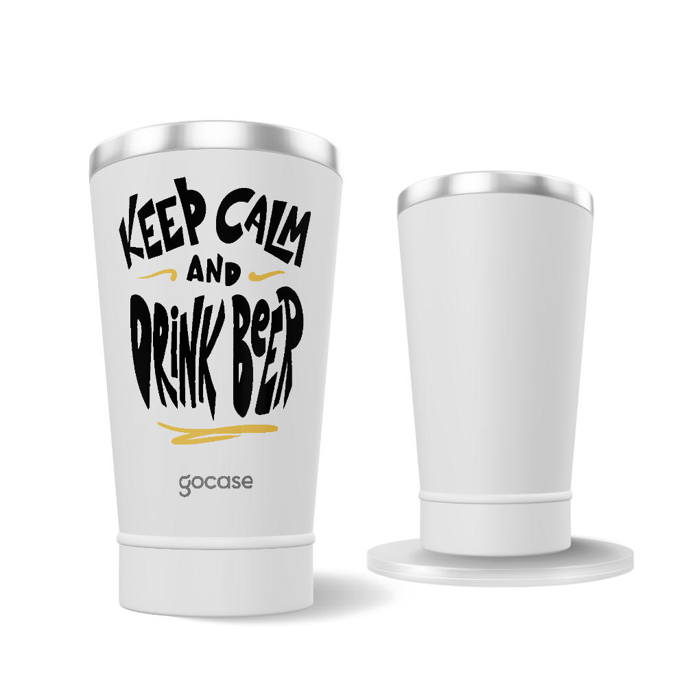 Copo Térmico + Ebook - Keep Calm, Drink Beer
