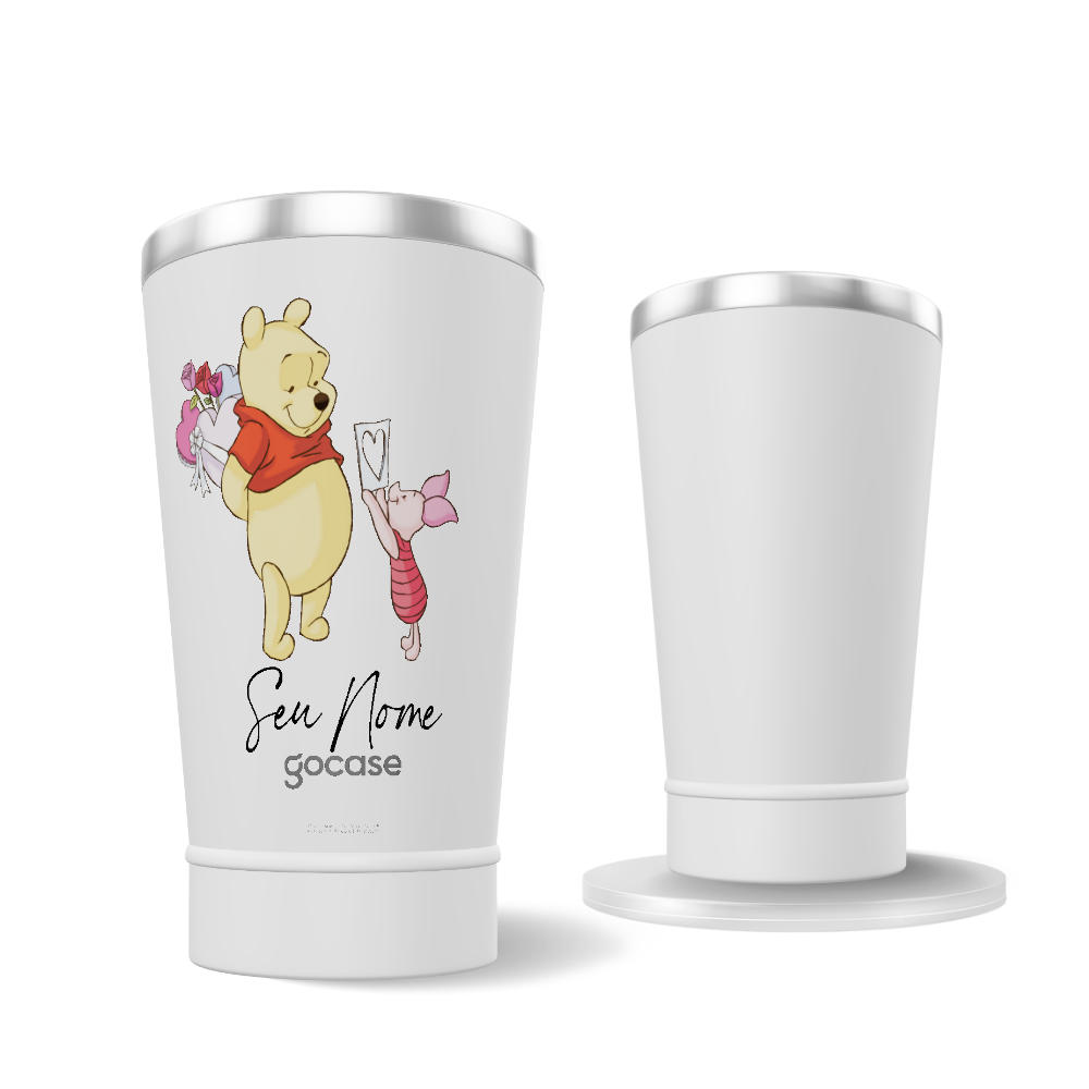 Copo Térmico + Ebook - Ursinho Pooh e Leitão