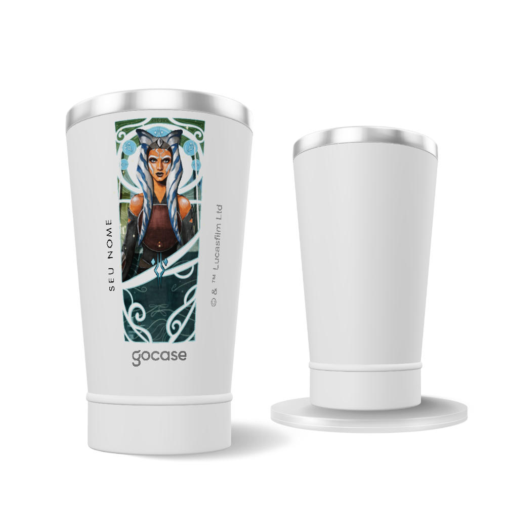 Copo Térmico + Ebook - Star Wars - Ahsoka Tano Art