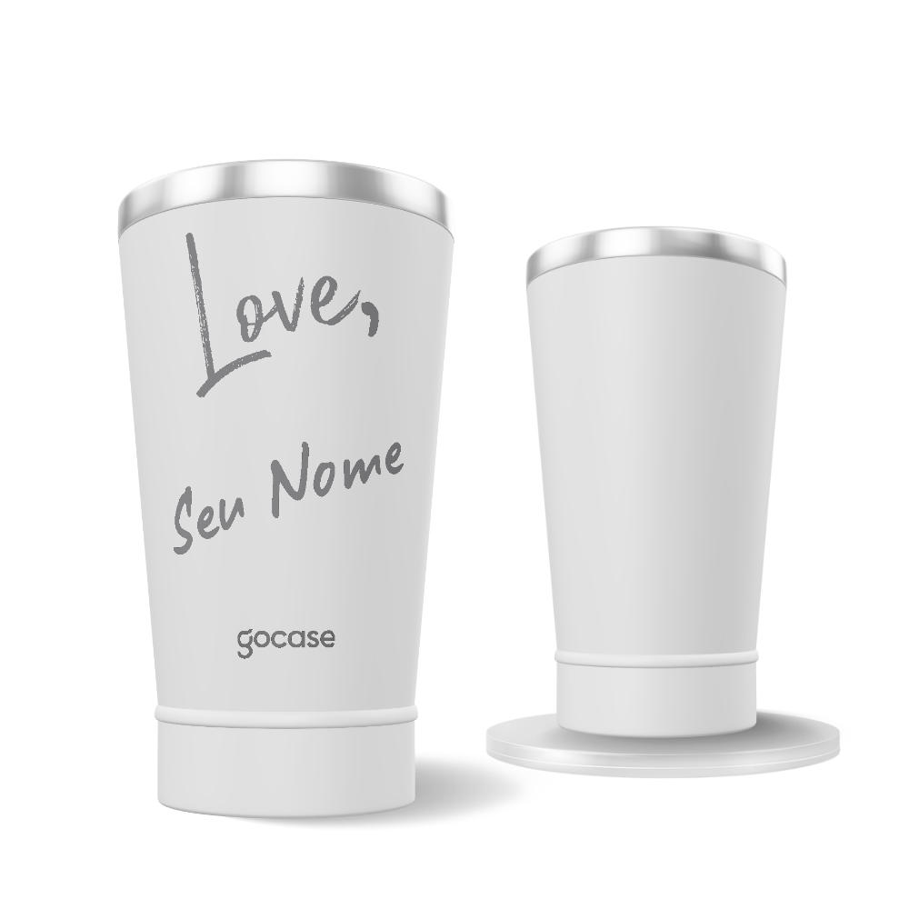 Copo Térmico + Ebook - Com Amor, Seu Nome