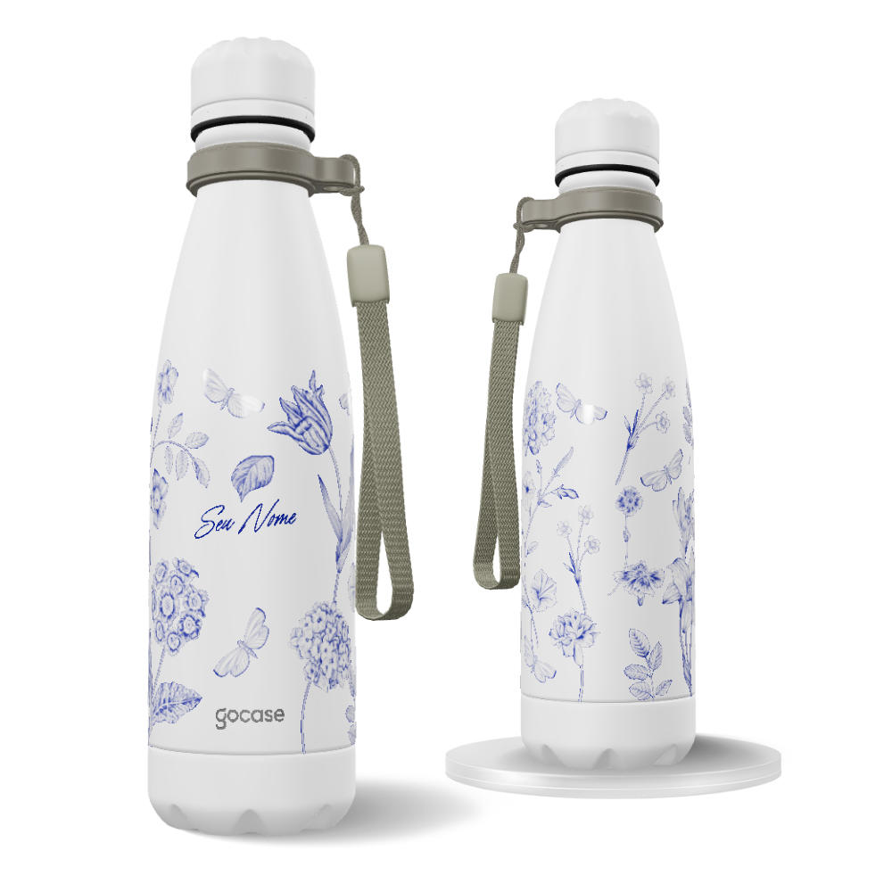 Garrafa Térmica Urban + Ebook - Botânica Porcelana