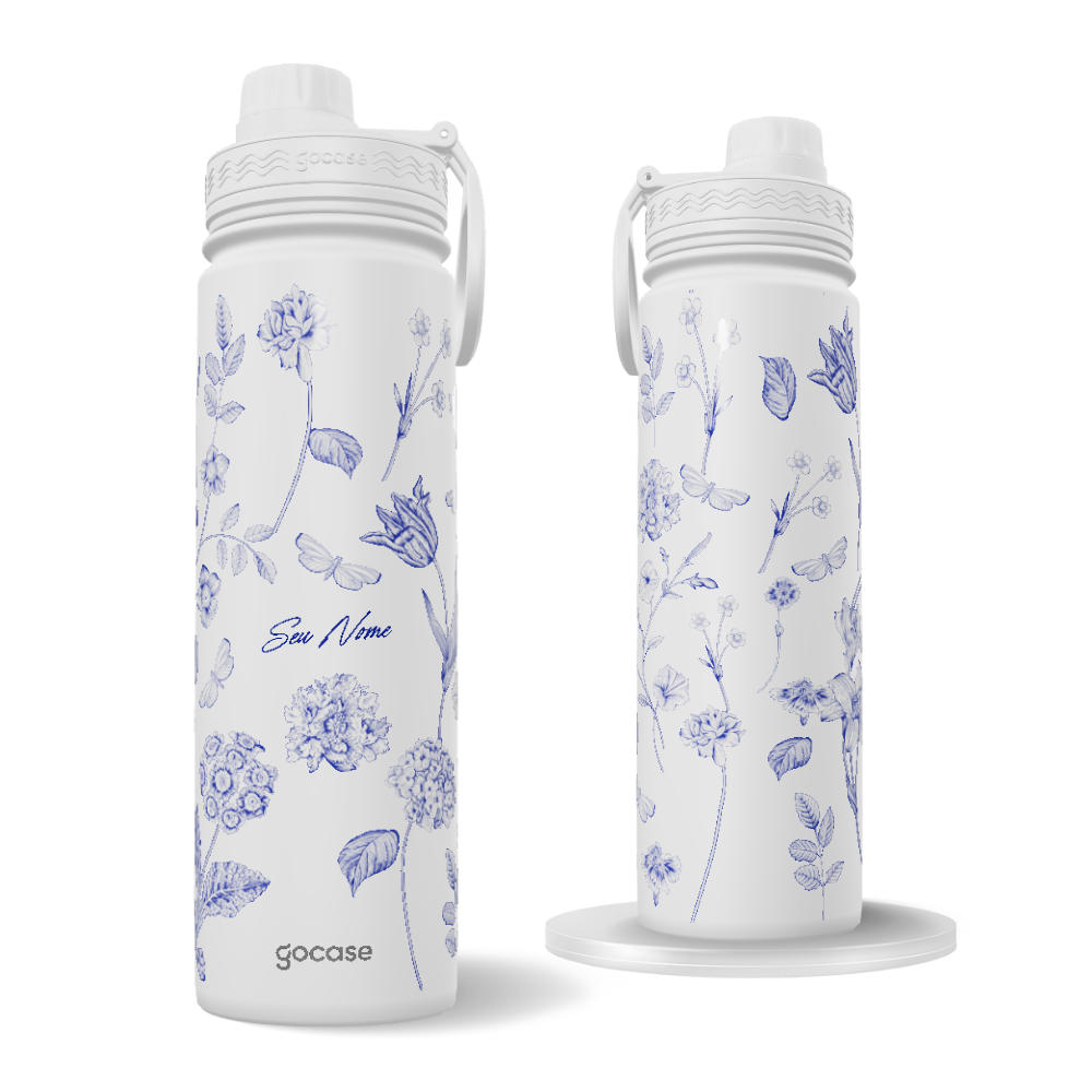 Garrafa Térmica Fresh + Ebook - Botânica Porcelana