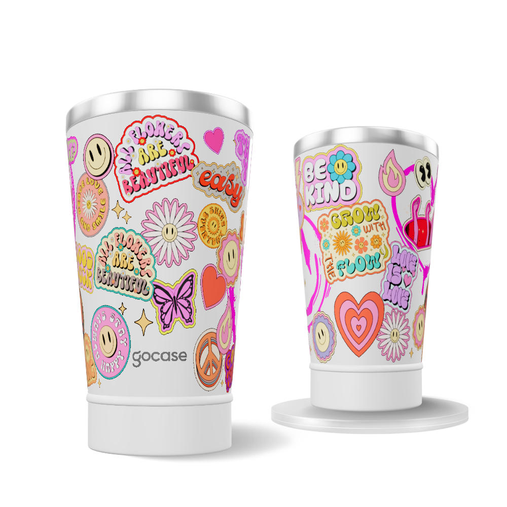 Copo Térmico + Ebook - Good Vibes Stickers