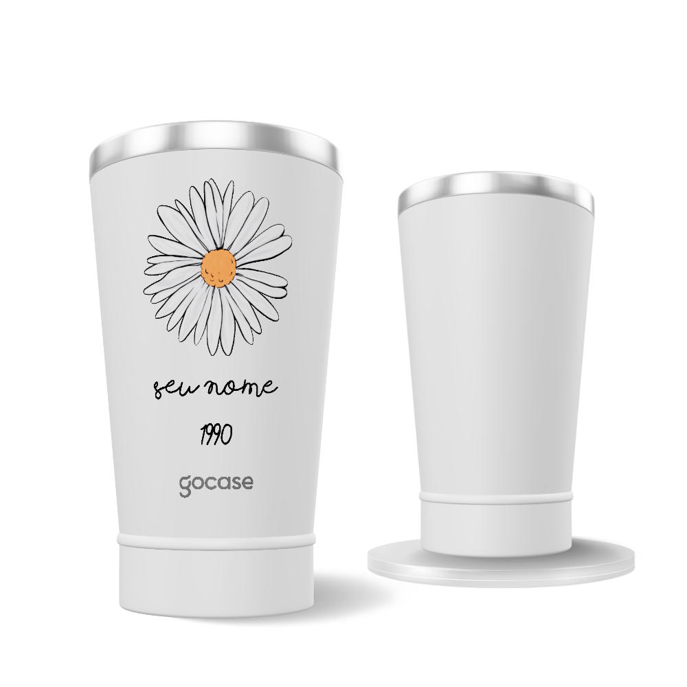 Copo Térmico + Ebook - Margarida